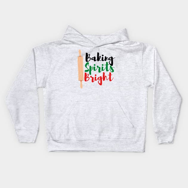 Baking Cheer Kids Hoodie by WildenRoseDesign